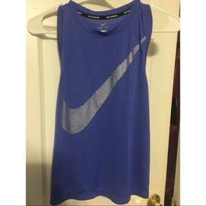 Blue Nike dri-fit Tank